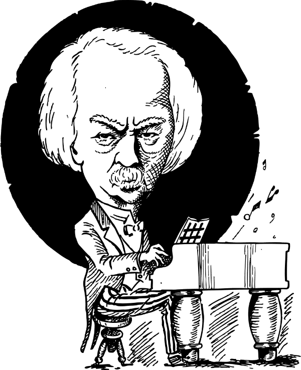 Ignacy Jan Paderewski caricature